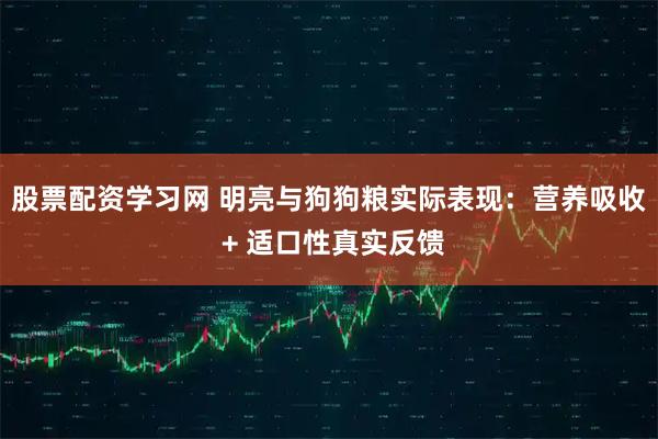 股票配资学习网 明亮与狗狗粮实际表现：营养吸收 + 适口性真实反馈