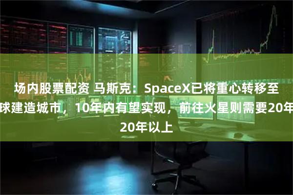 场内股票配资 马斯克：SpaceX已将重心转移至在月球建造城市，10年内有望实现，前往火星则需要20年以上